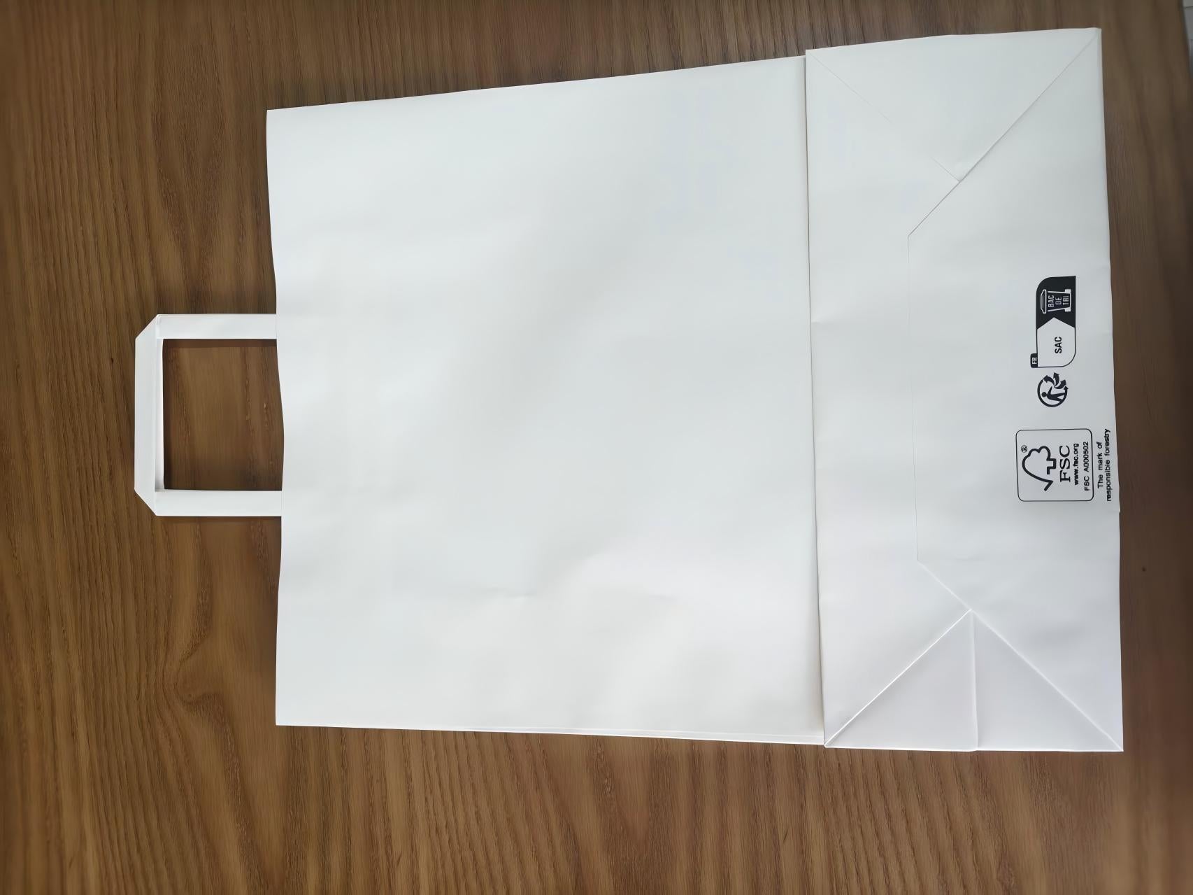 Sac en papier kraft avec poignée plate Frenal